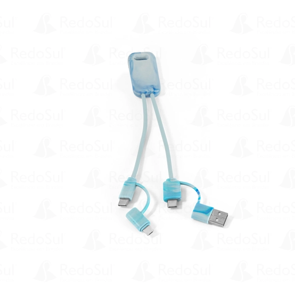 Cabo USB Personalizado super-rápido 6 em 1 em PET reciclado